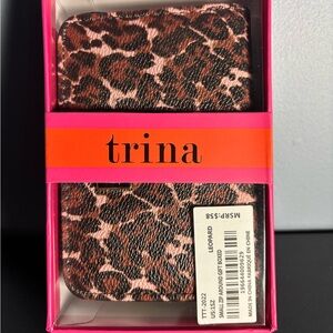 Trina Turk Leopard Print Small Zip Around Gift Boxed Wallet